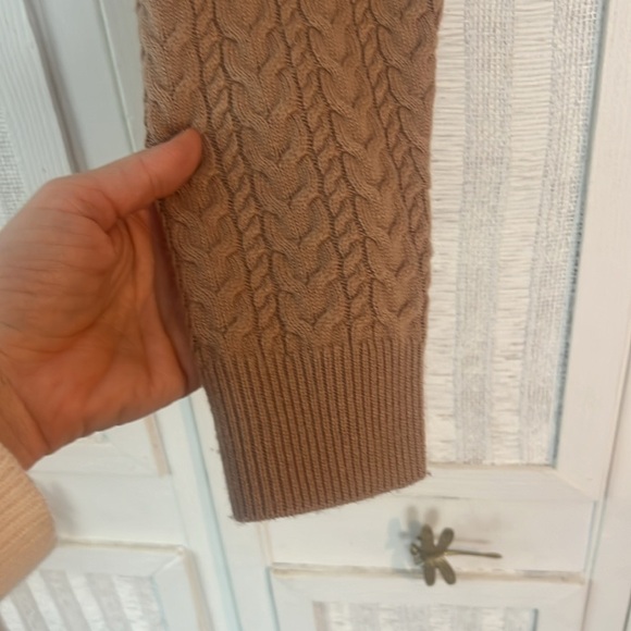 LoveShackFancy Calloway Cropped Sweater in Beige M NWT - Picture 6 of 7